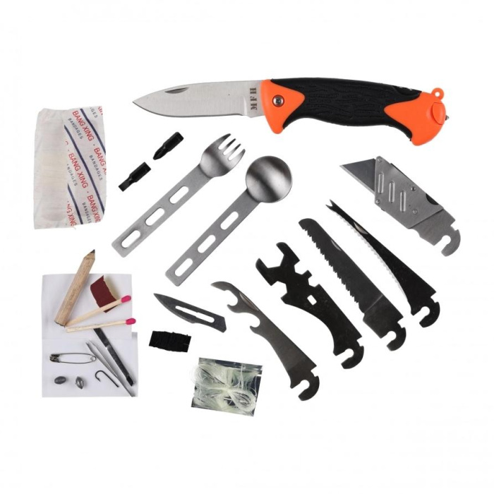 Niezbędnik MFH 27-częściowy survivalowy w pudełku 082-181